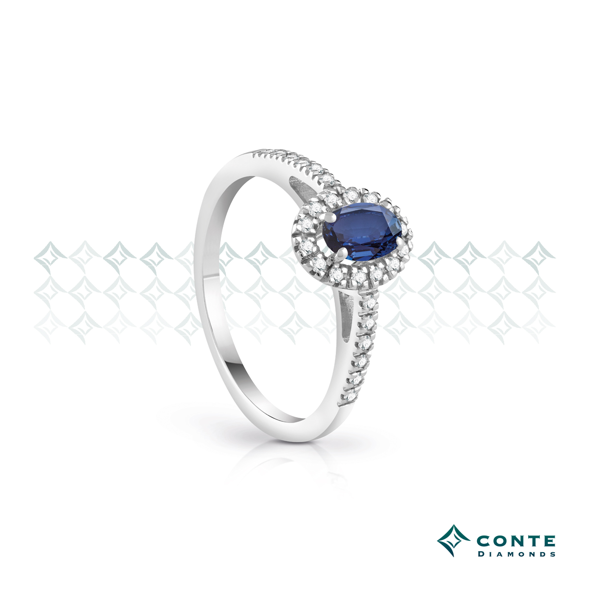 Anello con zaffiro