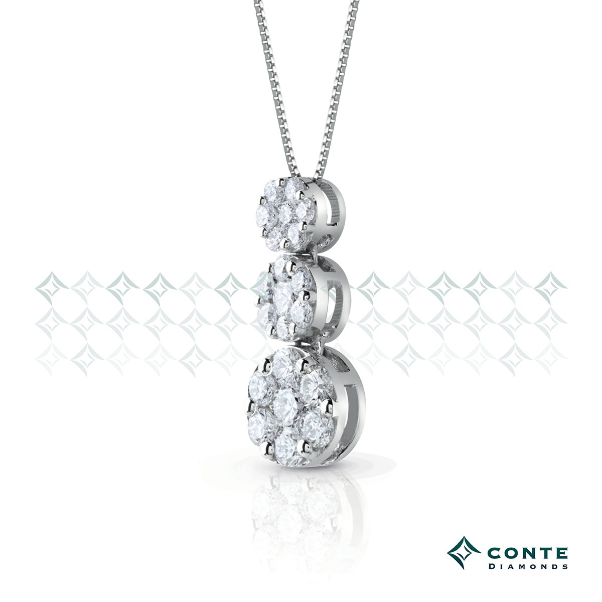 Collana trilogy con diamanti