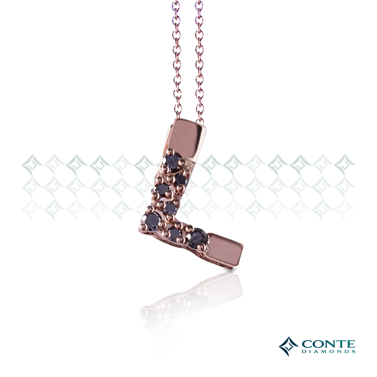 Collana con ciondolo lettera L