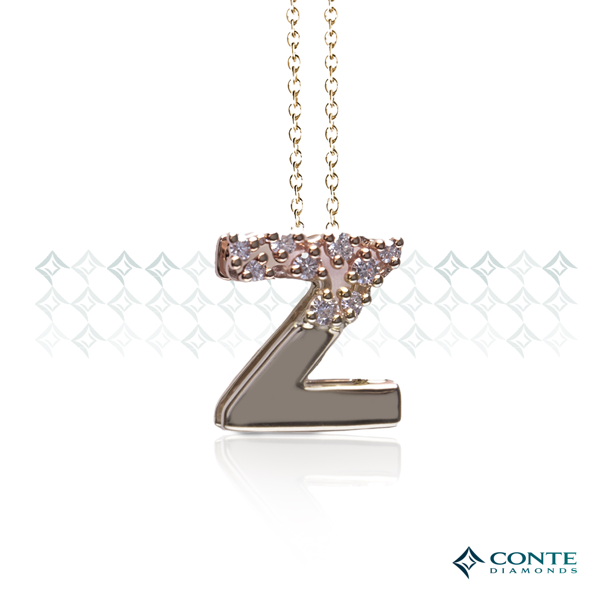 Collana con ciondolo lettera Z
