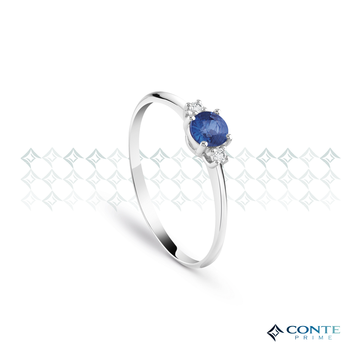 Anello Easy Round con zaffiro