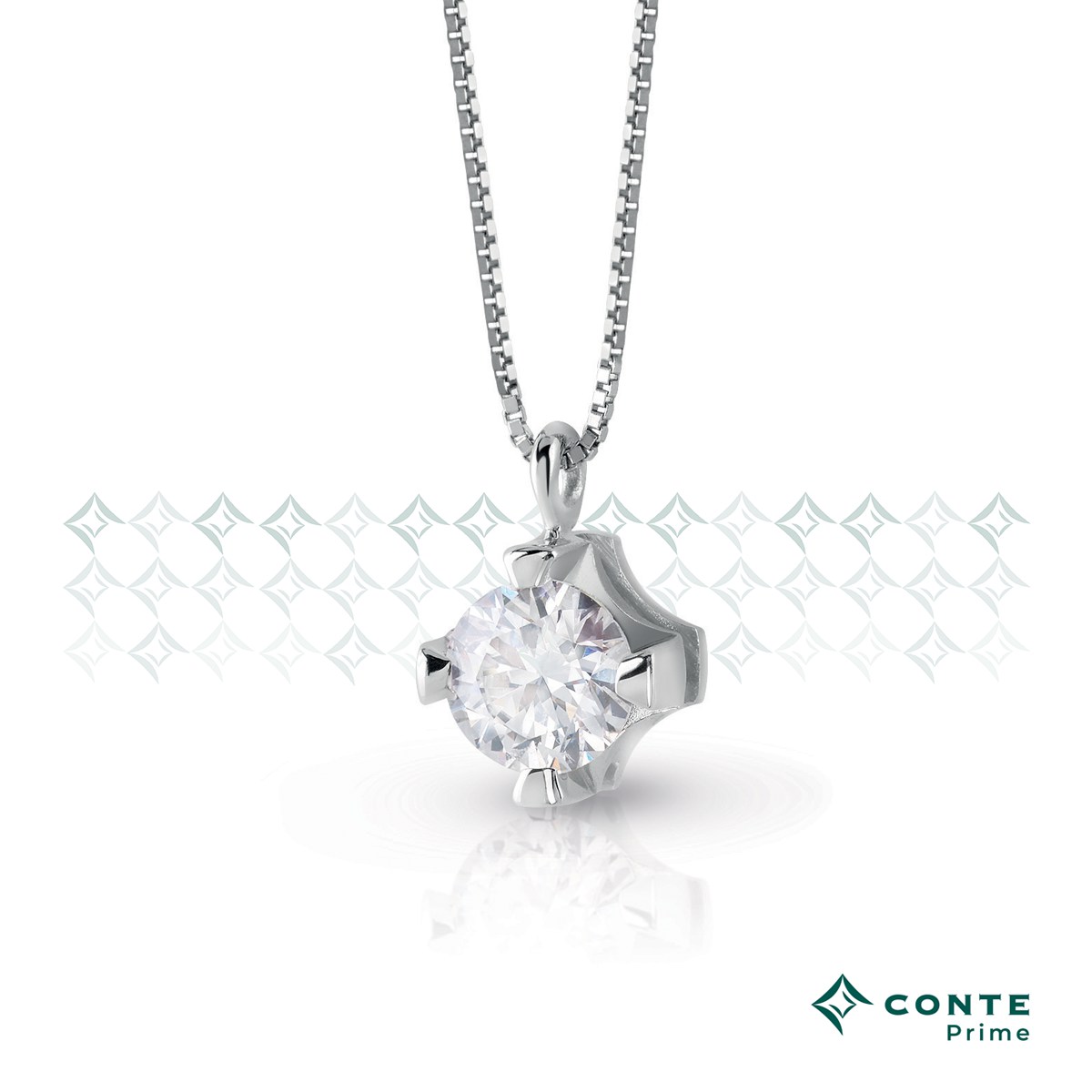 Collana Onda con diamante