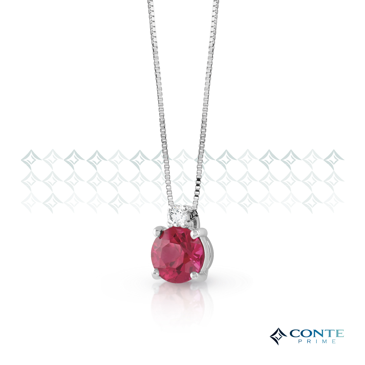 Collana Easy Round con rubino
