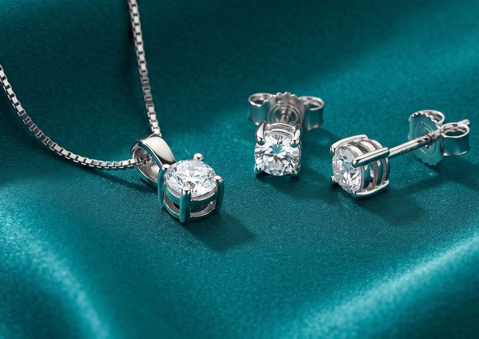 Collezione Sirio di Conte Diamonds: collana, pendente, orecchini con diamante